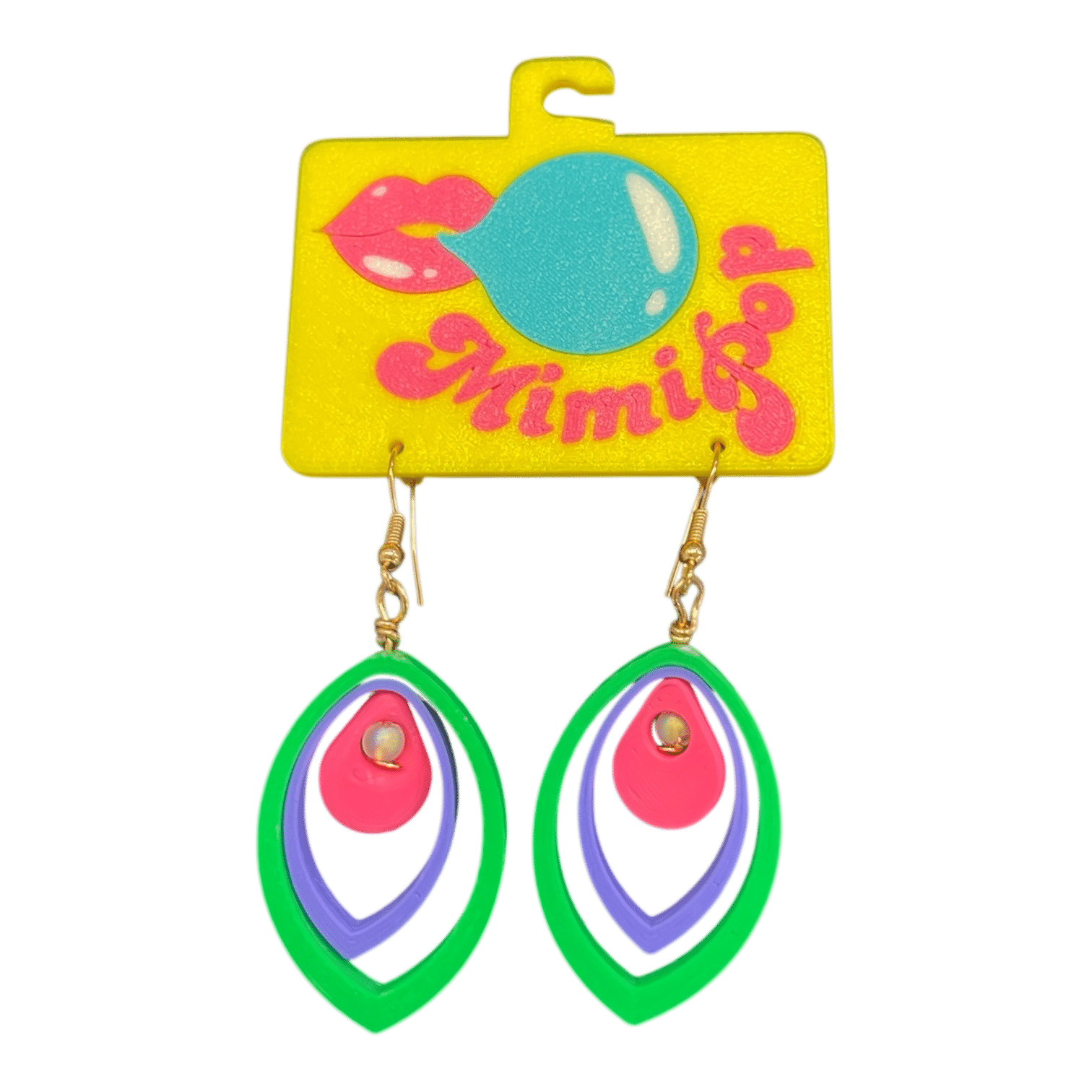 Turn up the fun with Mimipop’s 3D printed earring collection! Bright, bold, and lightweight statement pieces that bring colour and joy to every outfit.