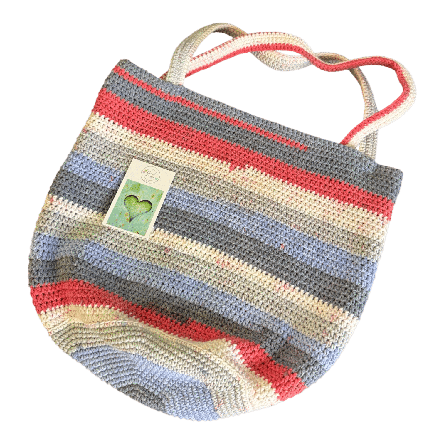 Fairground Magic is a retro-inspired crochet tote by Dinah Lindon Artist — colourful, functional, and one-of-a-kind.