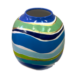 Blue Skies & Green Waves Vase