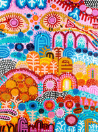 Gena Smithâ€™s oil paintings burst with colour, pattern, and textureâ€”joyful contemporary artworks that celebrate nature, rhythm, and vibrant Australian abstraction.