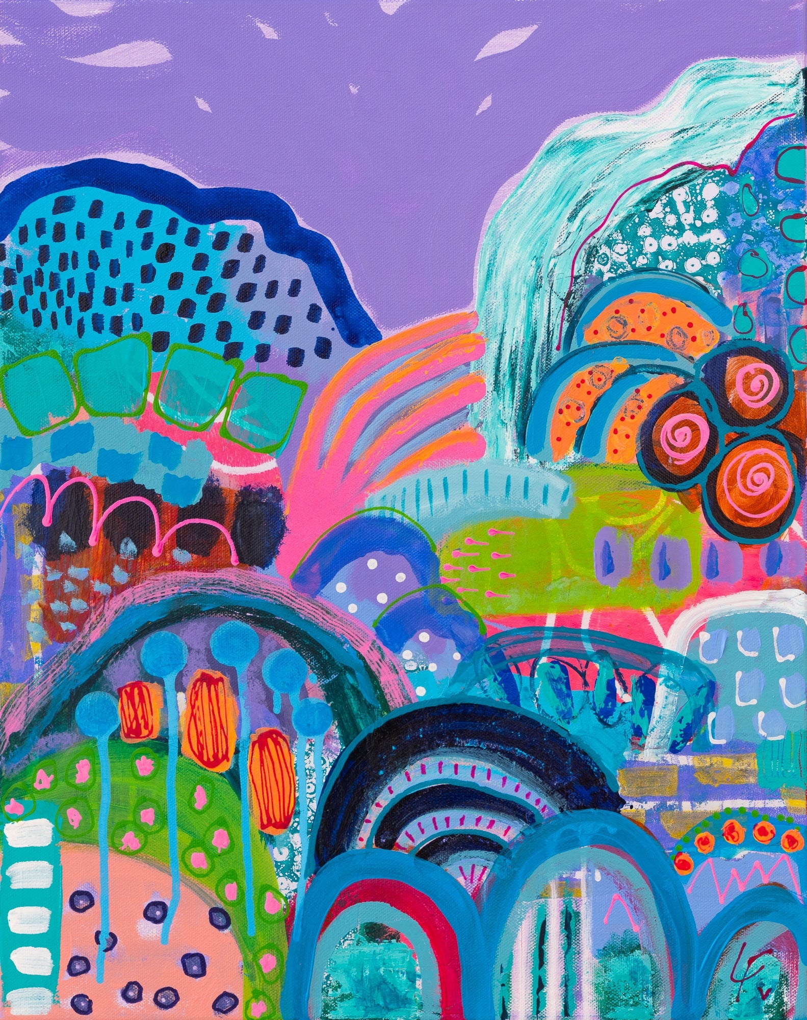 Party Under Lavender Skies Fine Art Print