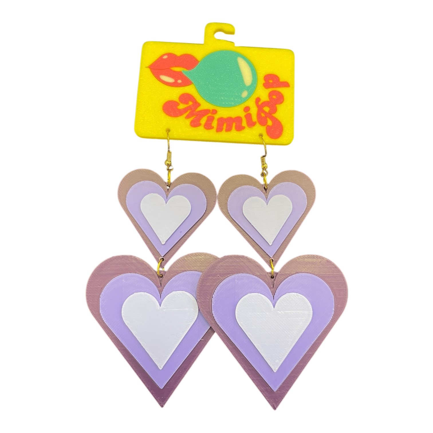 Turn up the fun with Mimipop’s 3D printed earring collection! Bright, bold, and lightweight statement pieces that bring colour and joy to every outfit.