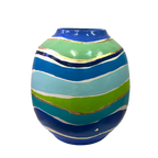 Blue Skies & Green Waves Vase