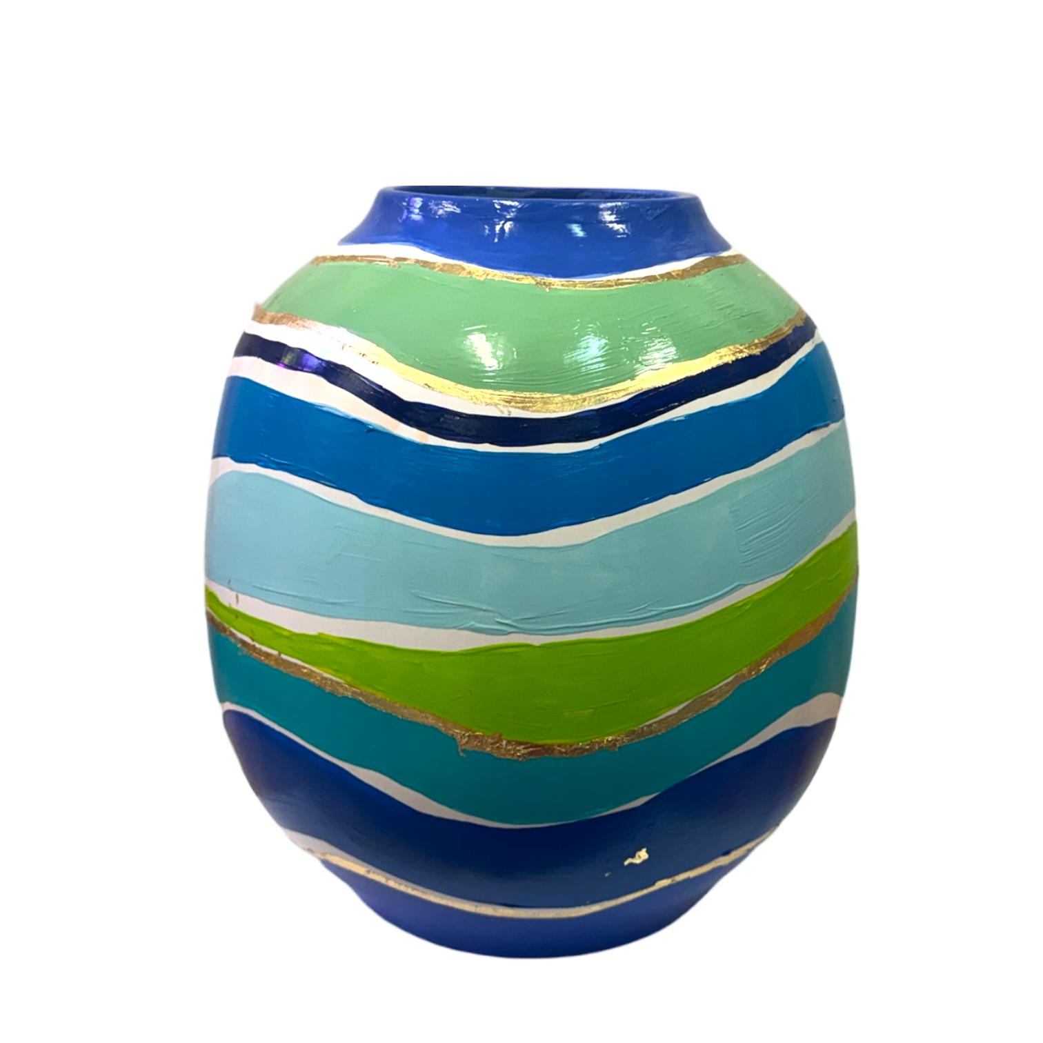 Blue Skies & Green Waves Vase