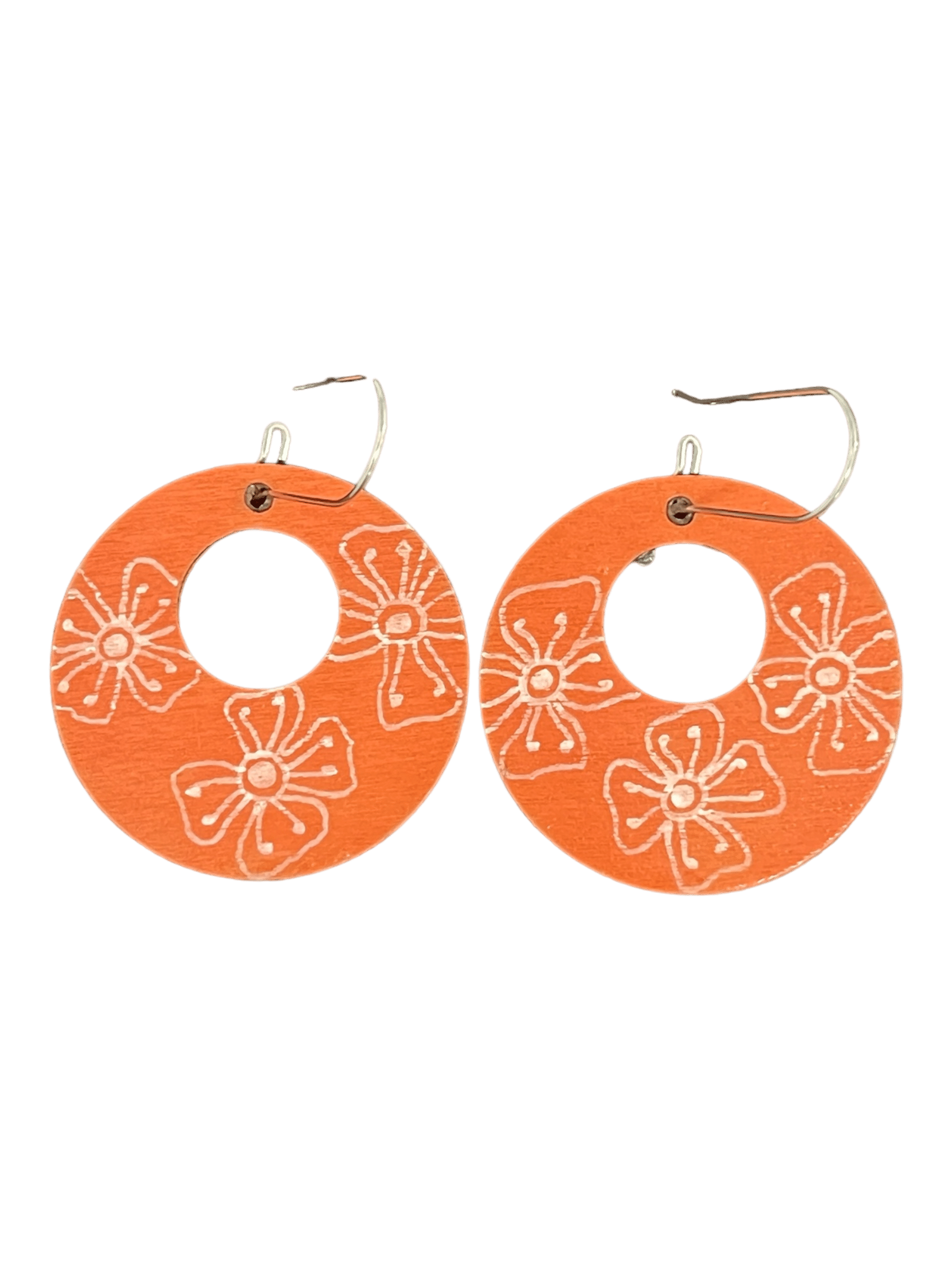 Super cute, hand painted earrings by Australian artist Dinah Lindon featuring her recognisable, Australian bush inspired palette. Light on the ears, hand painted wood with stainless hooks.