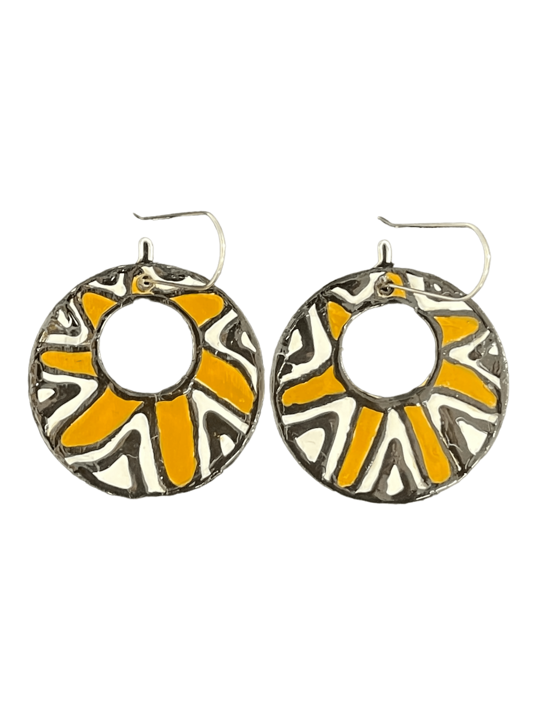 Super cute, hand painted earrings by Australian artist Dinah Lindon featuring her recognisable, Australian bush inspired palette. Light on the ears, hand painted wood with stainless hooks.
