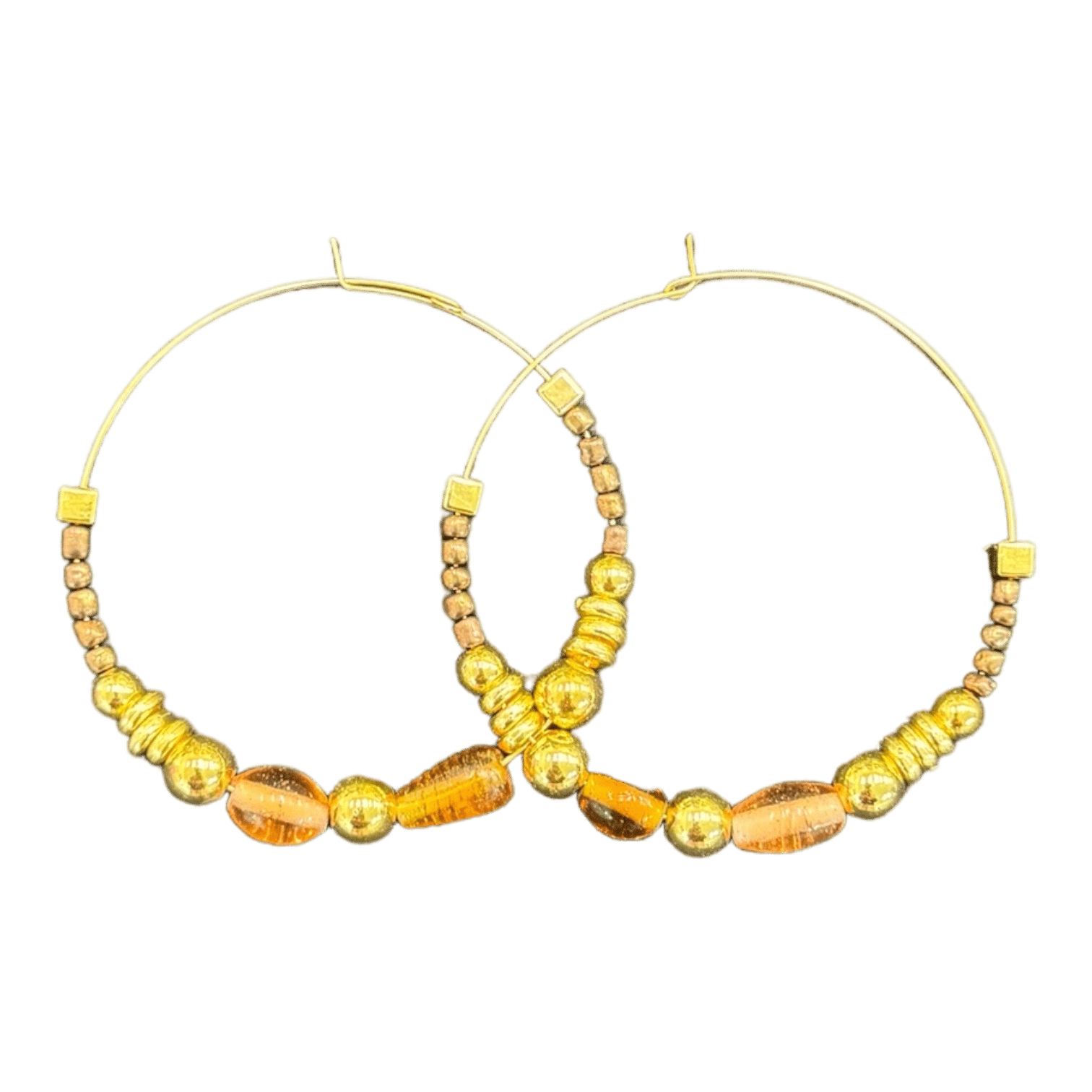 Lake Como Collection - Bronze glass and gold hoops