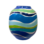 Blue Skies & Green Waves Vase