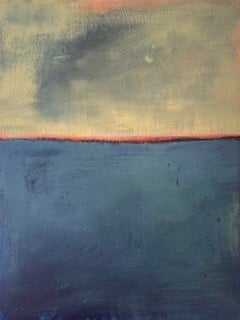 Renelle Harrison’s new works explore colour, horizon, and memory—abstract fields that balance stillness and depth with a quiet emotional resonance.