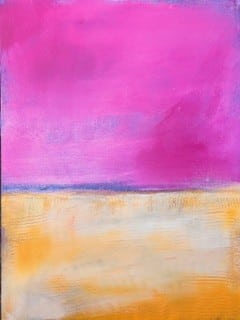 Renelle Harrison’s new works explore colour, horizon, and memory—abstract fields that balance stillness and depth with a quiet emotional resonance.