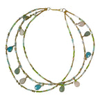 Ocean Breeze three layer necklace in gold
