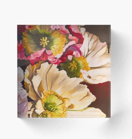 Peony Blush - Acrylic Art Block
