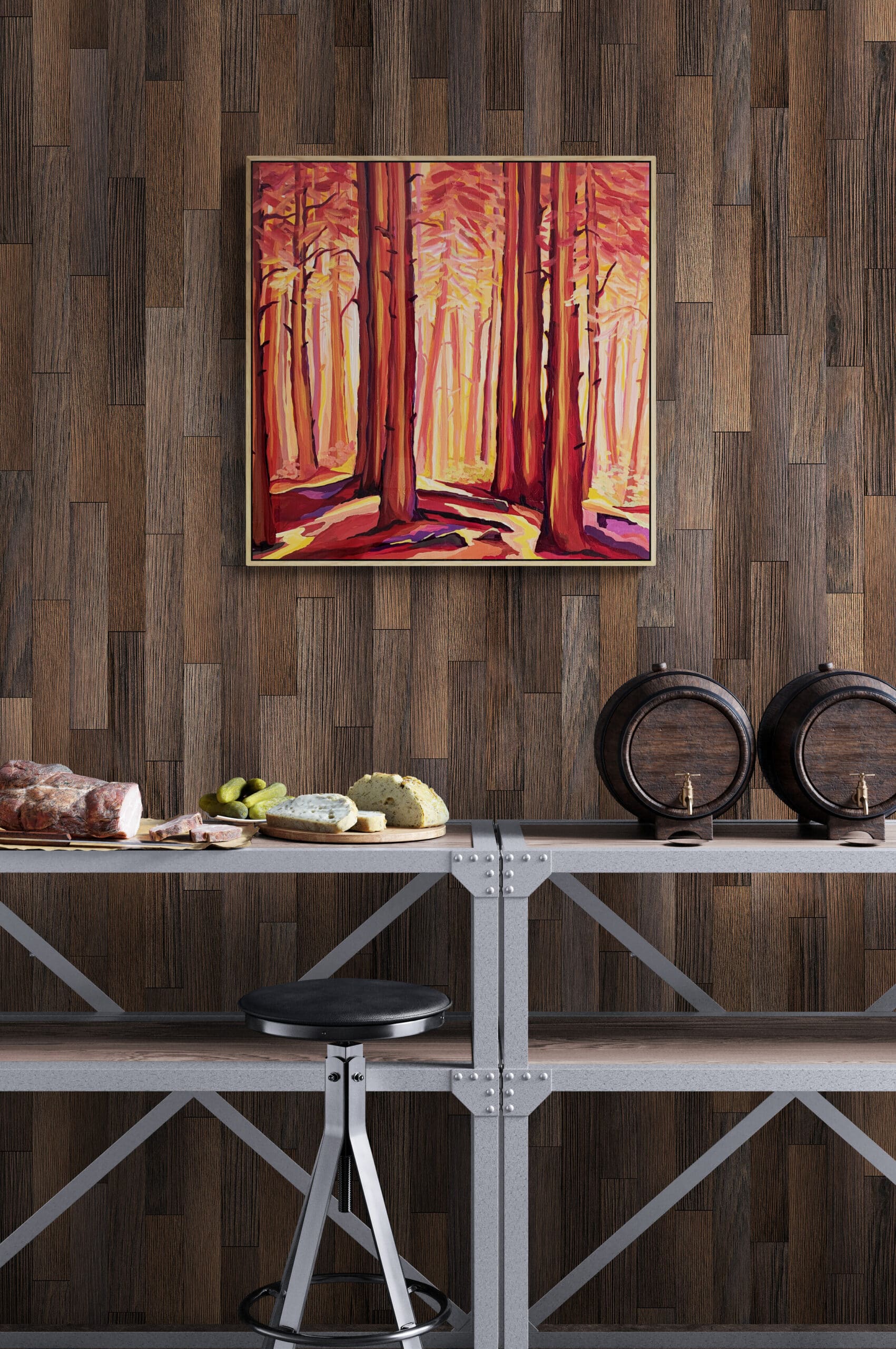 Sunrise through Sugarpine | Original Australian art by Maggie Deall