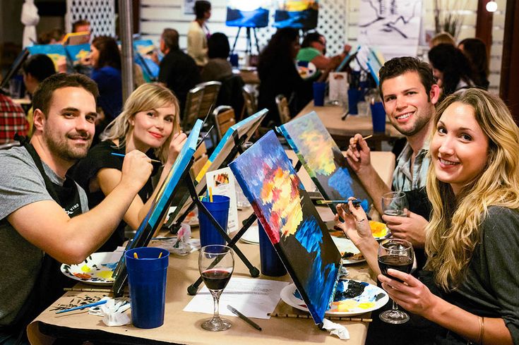 Team Project Party the-creative-co-op-themed-paint-party – Yellow House Art Studio & Gallery