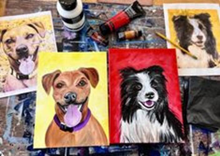 Paw-traits & Prosecco – Paint Your Fur Baby