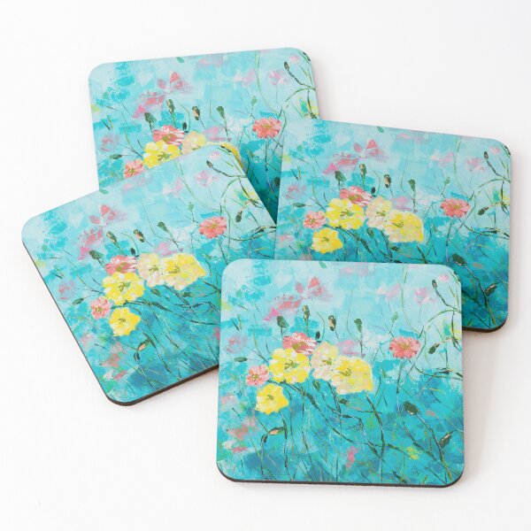 Poppy Field - Coaster Set by Maggie Deall