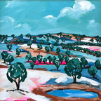 Rebecca Gornall’s vibrant new Riverina landscapes debut at the Sydney Affordable Art Fair—bold, colourful works that celebrate country life with warmth and joy.