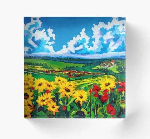 St Puy - Acrylic Art Block