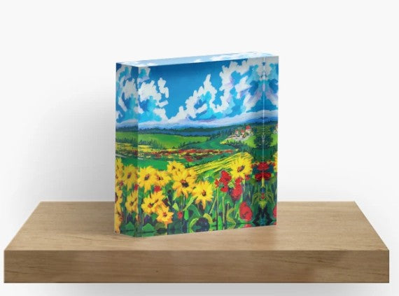 St Puy - Acrylic Art Block