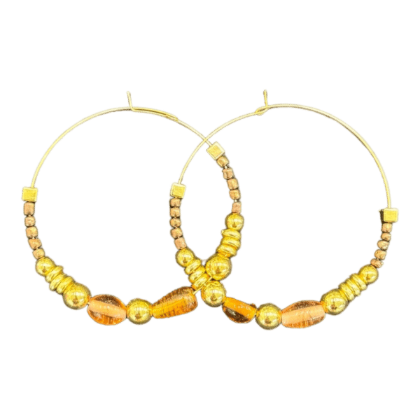 Lake Como Collection - Bronze glass and gold hoops