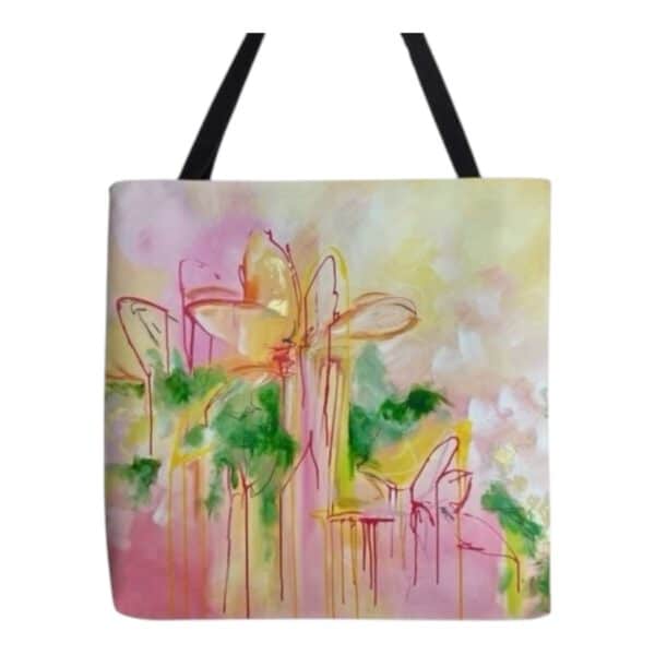 Carry serenity with the Waterlilies Tote Bag by Maggie Deall. Featuring fluid floral artwork, it’s durable, stylish, and perfect for all occasions.