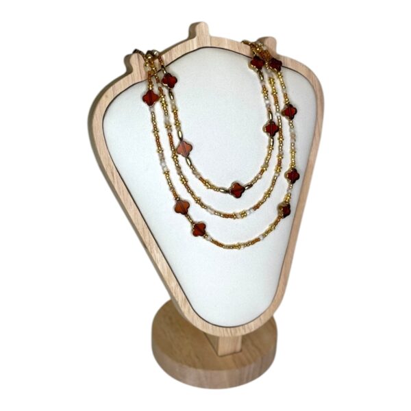 Midnight Luxe Necklace 3 layer bronze inlaid