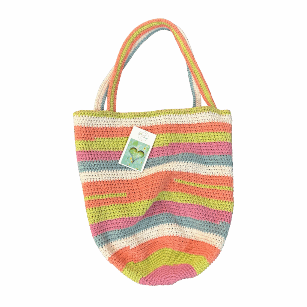 Each Pastel Picnic tote is completely unique — lovingly handmade, meaning you're carrying a little piece of art wherever you go.