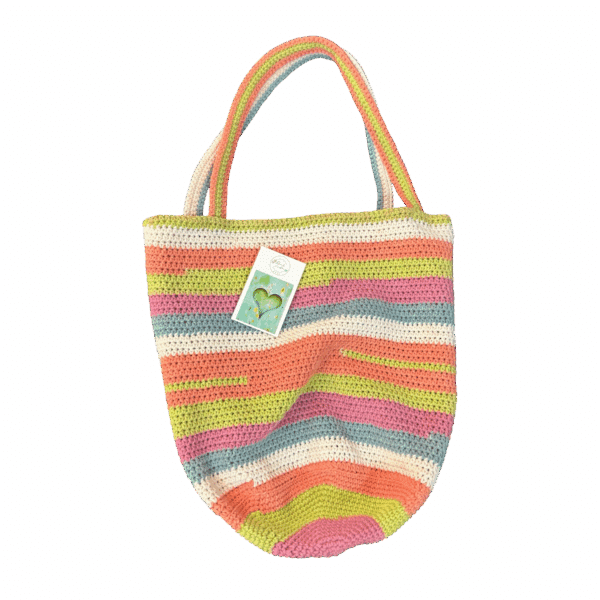 Each Pastel Picnic tote is completely unique — lovingly handmade, meaning you're carrying a little piece of art wherever you go.