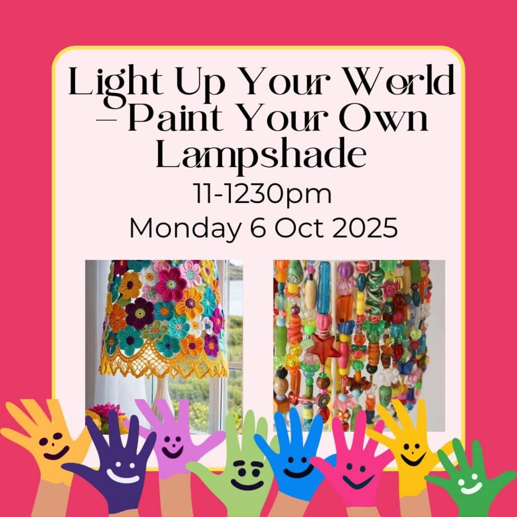 Light Up Your World! Kids paint their own lampshades at yellowhouseart. $40 includes all materials, snack & drink.