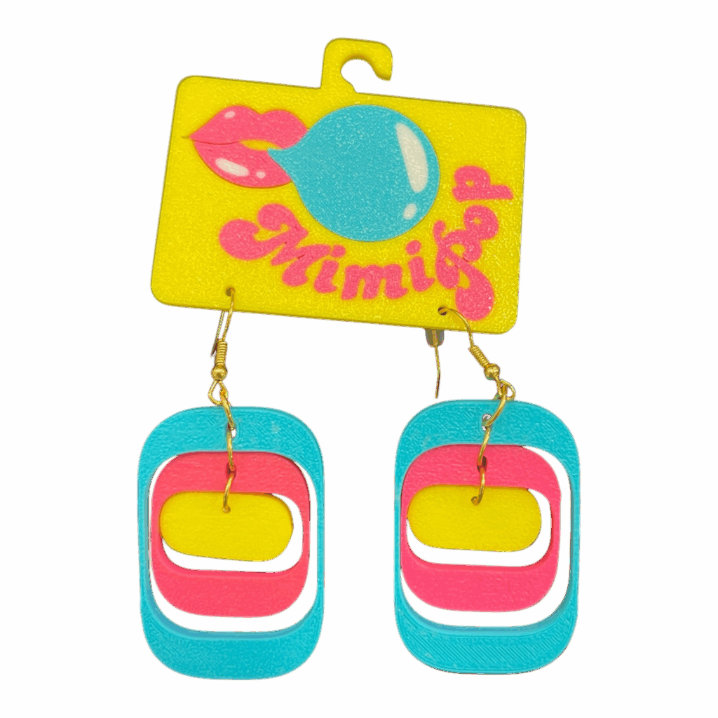 Turn up the fun with Mimipop’s 3D printed earring collection! Bright, bold, and lightweight statement pieces that bring colour and joy to every outfit.