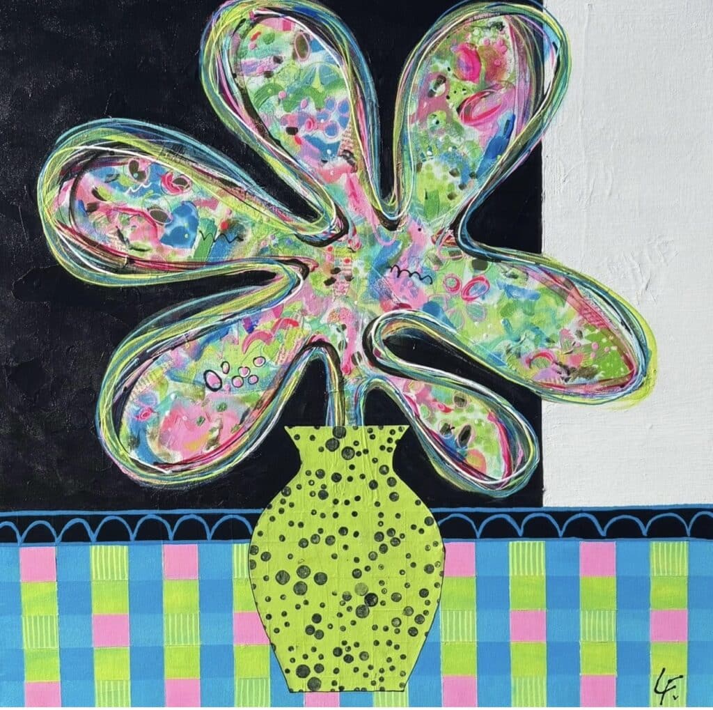 Discover Lindy Farley’s Hothouse Flowers collection—vibrant mixed media florals bursting with colour, energy, and joy. Australian art at its finest.
