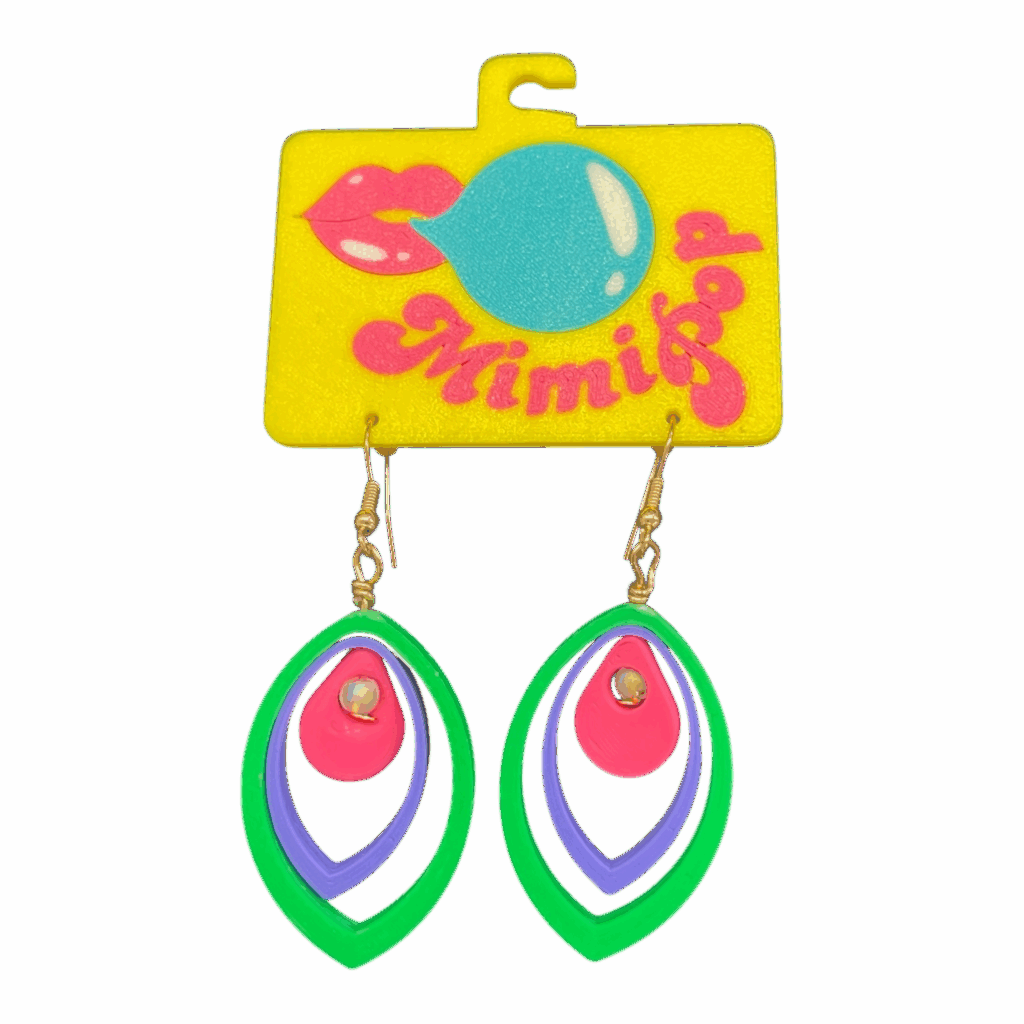 Turn up the fun with Mimipop’s 3D printed earring collection! Bright, bold, and lightweight statement pieces that bring colour and joy to every outfit.