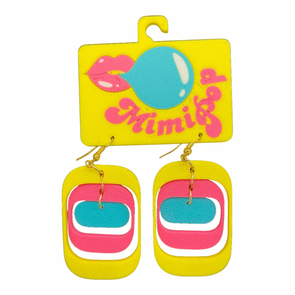 Turn up the fun with Mimipop’s 3D printed earring collection! Bright, bold, and lightweight statement pieces that bring colour and joy to every outfit.
