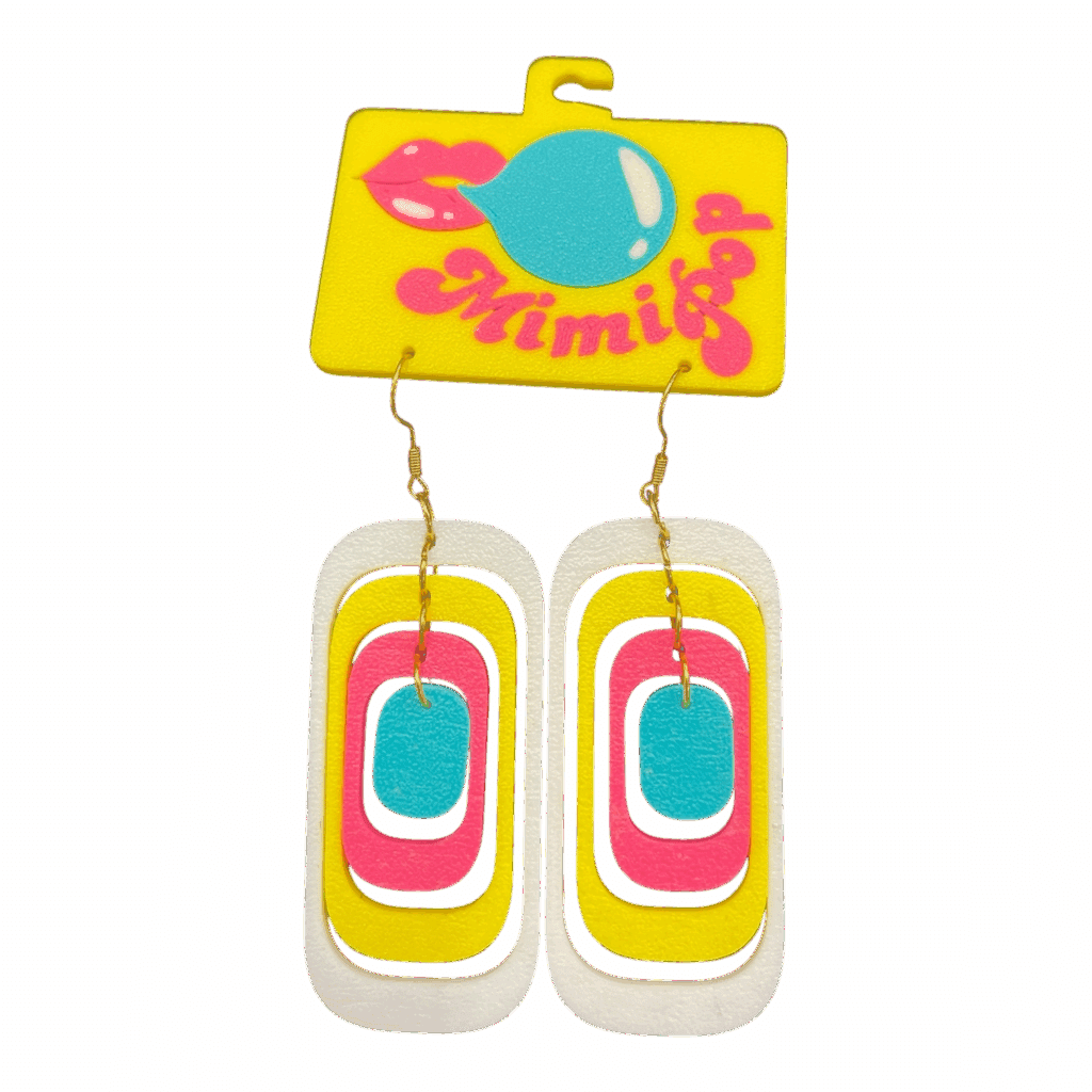 Turn up the fun with Mimipop’s 3D printed earring collection! Bright, bold, and lightweight statement pieces that bring colour and joy to every outfit.