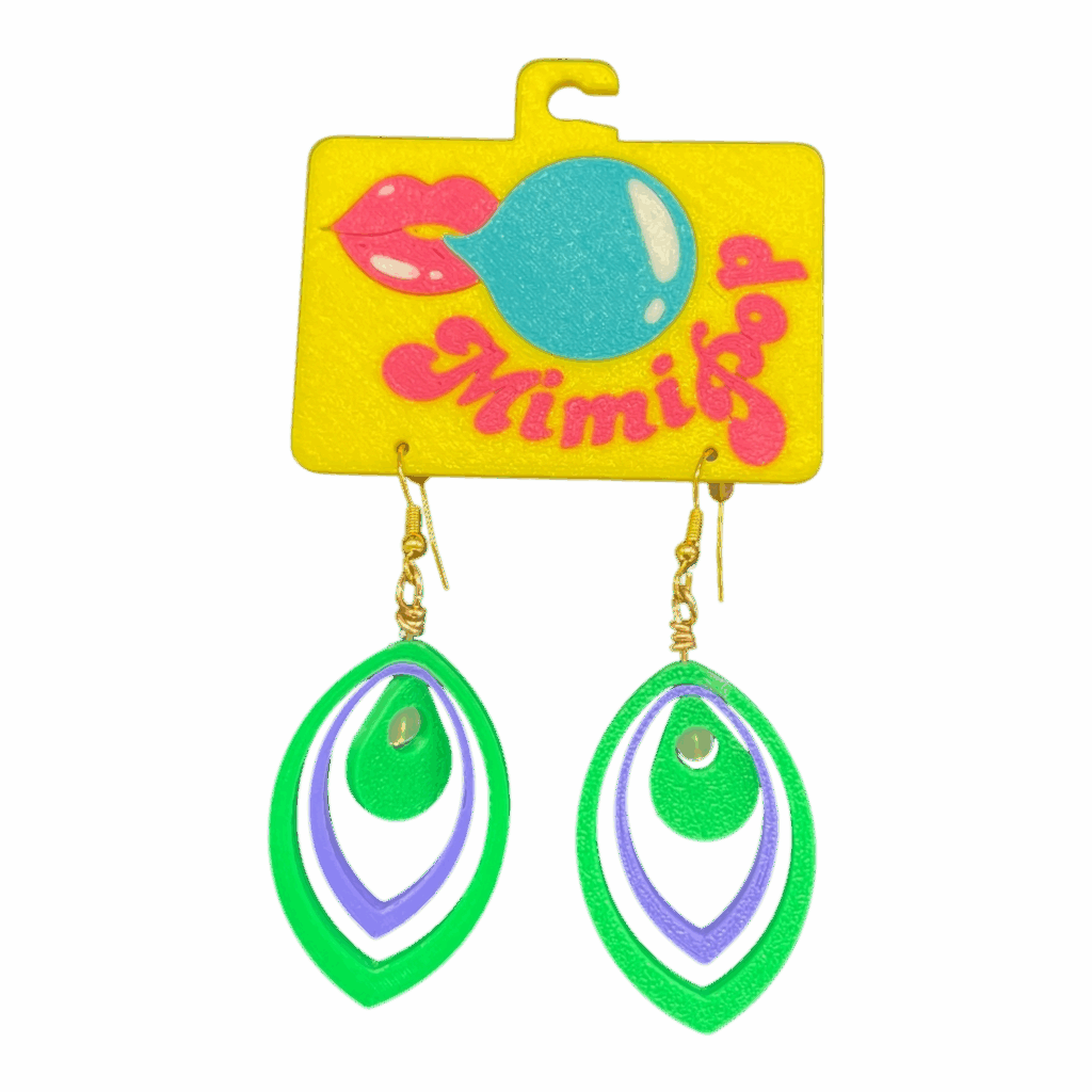 Turn up the fun with Mimipop’s 3D printed earring collection! Bright, bold, and lightweight statement pieces that bring colour and joy to every outfit.