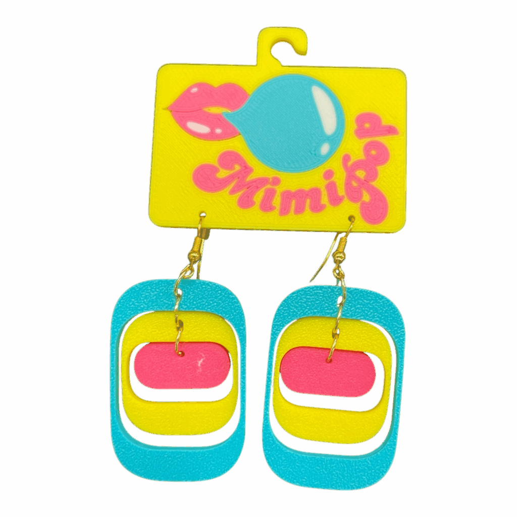 Turn up the fun with Mimipop’s 3D printed earring collection! Bright, bold, and lightweight statement pieces that bring colour and joy to every outfit.
