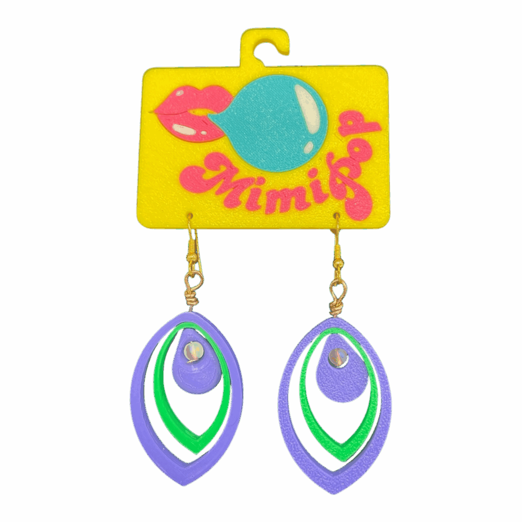 Turn up the fun with Mimipop’s 3D printed earring collection! Bright, bold, and lightweight statement pieces that bring colour and joy to every outfit.