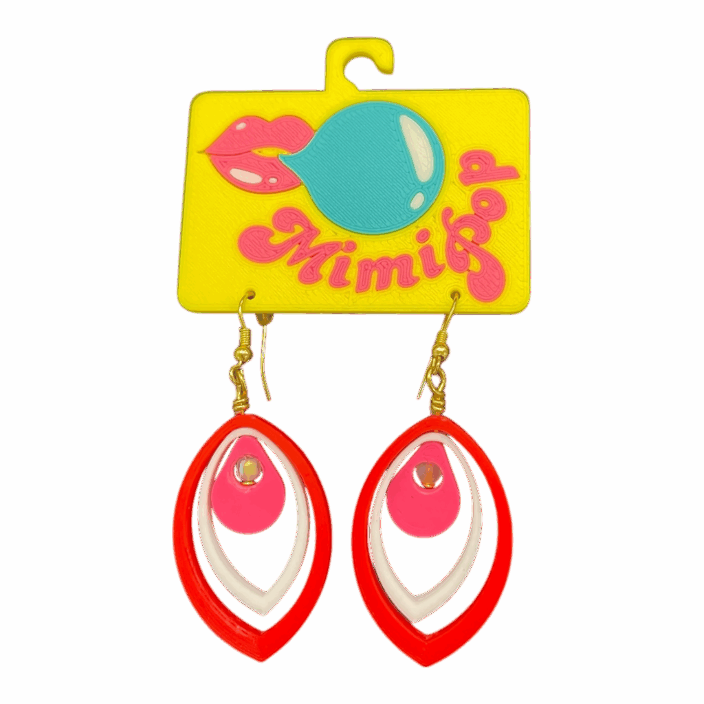 Turn up the fun with Mimipop’s 3D printed earring collection! Bright, bold, and lightweight statement pieces that bring colour and joy to every outfit.