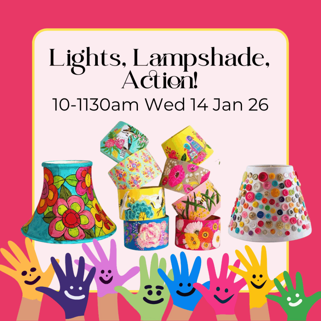 School holiday art workshops for kids in Wagga Wagga. Creative classes including painting, craft, lanterns, jewellery, birdhouses and more. Ages 4+.