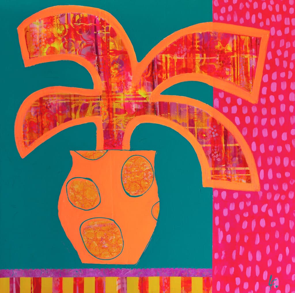 Discover Lindy Farley’s Hothouse Flowers collection—vibrant mixed media florals bursting with colour, energy, and joy. Contemporary Australian art at its finest.