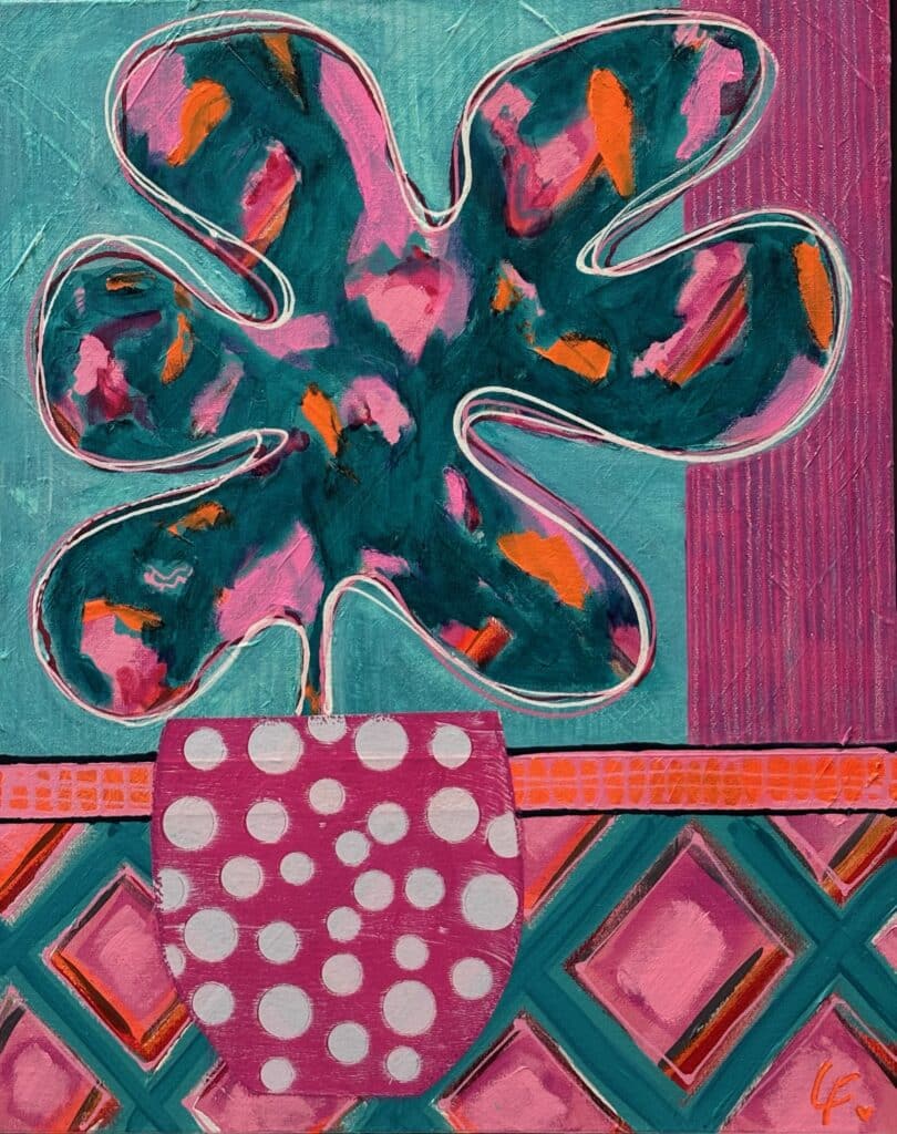 Discover Lindy Farley’s Hothouse Flowers collection—vibrant mixed media florals bursting with colour, energy, and joy. Contemporary Australian art at its finest.